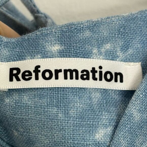 Reformation Nebraska Strappy Linen Midi Dress - Picture 11 of 11